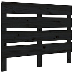 vidaXL Tête de lit Noir 100x3x80 cm Bois massif de pin