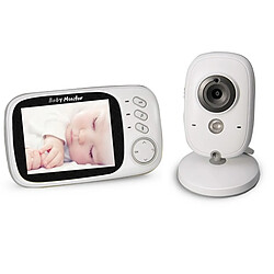 Wewoo Babyphone vidéo Babycam blanc 3,2 pouces LCD 2.4GHz surveillance sans fil caméra bébé moniteur, soutien à deux voies Talk Back, vision nocturne