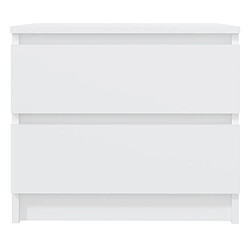 Avis vidaXL Tables de chevet 2 pcs Blanc 50x39x43,5 cm Aggloméré