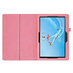 Avis Etui en PU support de litchi rose pour Lenovo Tab E10 10.1 pouces