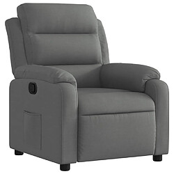 vidaXL Fauteuil inclinable Gris foncé Tissu