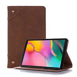 Wewoo Housse Coque Etui à rabat horizontal en cuir de style livre rétro pour Galaxy Tab A 8 2019 P200 / P205avec porte-cartes et porte-carteset portefeuille Marron