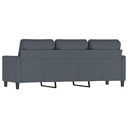 Maison Chic Canapé à 3 places,Canapé droit,Sofa de Salon,Banquette Gris foncé 180 cm Velours -GKD920986 pas cher