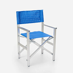 Acheter Beach And Garden Design 2 Chaises de plage pliantes portables en textilène aluminium Regista Gold | Bleu