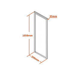 Avis Vente-Unique Verrière atelier en aluminium thermolaqué - 30x105 cm - Noir - BAYVIEW