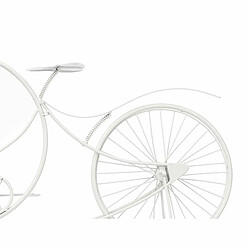 Gift Decor Horloge de table Bicyclette Blanc Métal 95 x 50 x 12 cm