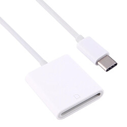 Wewoo Pour Macbook / Google Chromebook blanc / Nokia N1 / Adaptateur de lecteur de carte USB-C / Type-C vers SD HC