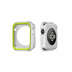 PHONECARE Coque Military Anti-Impact DoubleColor pour Apple Watch SE (2022) 40mm - Gris / Vert Fluorescente