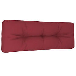 Avis vidaXL Coussin de palette rouge bordeaux 120x40x12 cm tissu