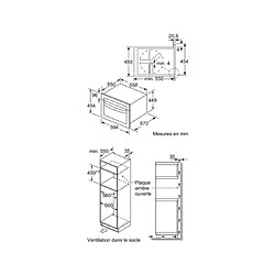 Four combiné mo intégrable 44l inox/noir - cm585ags0 - SIEMENS pas cher