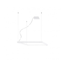 Luminaire Center Plafonnier LED intégré Nelya Integrated Aluminium blanc 1 ampoule 150cm