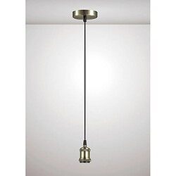 Luminaire Center Suspension design Dreifa Laiton antique 1 ampoule 6,7cm