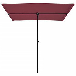 Helloshop26 Parasol d'extérieur 2 x 1,5 m - Rouge bordeaux