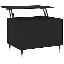 Maison Chic Tabls basse,Table Console pour salon Noir 60x44,5x45 cm Bois d'ingénierie -MN25983