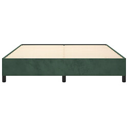 Maison Chic Lit adulte - Lit simple Cadre de lit,Structure du lit Contemporain Vert foncé 180x200 cm Velours -MN91128 pas cher