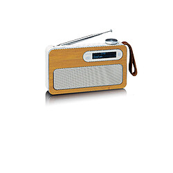 Lenco Radio DAB+/FM portable avec batterie rechargeable et Bluetooth® PDR-040EF Gris-Blanc pas cher