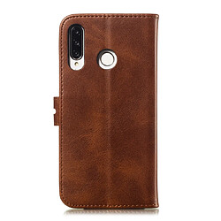 Avis Wewoo Coque Fashion Etui de protection en cuir pour Huawei P30 Lite Marron