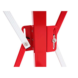 Mendler Barrière de sécurité en aluminium HWC-B34, barrière de sécurité à ciseaux avec roulettes, extensible 110x60-500cm ~ rouge-blanc