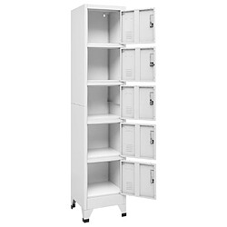 Acheter vidaXL Armoire à casiers Blanc 38x40x180 cm Acier