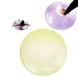 2x Ballon à Bulles Gonflable Ballon à Bulles Fête Extérieure Jaune + Violet L