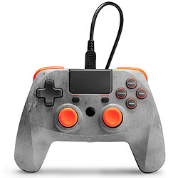 Manette sans fil Pad 4S snakebyte PS4 Rock grise orange