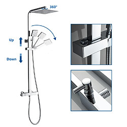 Avis Auralum max Élégant Colonne de Douche Thermostatique Ensemble de Douche Thermostat avec Mitigeur Réglable en Hauteur Système de Douche - EU Modèle