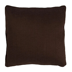 Thedecofactory TRIBU - Coussin en jute et coton chocolat 38x38