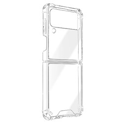 Avizar Coque pour Samsung Galaxy Z Flip 4 Silicone Souple Renforcés Fine Transparent