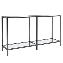 Maison Chic Table console | Meuble d'entrée | Table d'appoint Transparent 140x35x75,5 cm Verre trempé -GKD73024