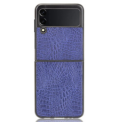 Coque en TPU + PU antichoc, texture crocodile violet pour votre Samsung Galaxy Z Flip3 5G