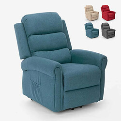 LE ROI DU RELAX Fauteuil électrique de relaxation massage et chauffage avec roues Victoria, Couleur: Turquoise