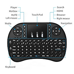 Universal I8 Air Mouse 2,4 GHz Mini Clavier Wireless Touch Pad Télécommande sans rétroéclairage X96 Mini H96Max TV Box PC Gamepad