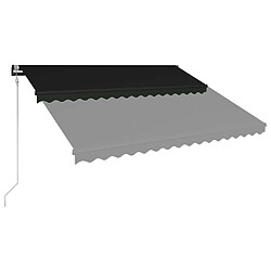 Avis vidaXL Auvent rétractable capteur de vent et LED 400x300cm Anthracite