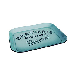 Antic Line Creations Plateau rectangulaire Bistrot 41 cm bleu.