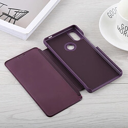 Wewoo Coque Housse en cuir pour miroir Xiaomi Mi 8 avec support Violet pas cher