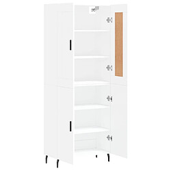 Avis vidaXL Buffet haut Blanc 69,5x34x180 cm Bois d'ingénierie