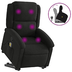 vidaXL Fauteuil de massage inclinable Noir Tissu