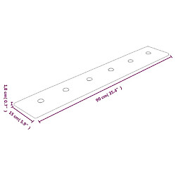 vidaXL Panneaux muraux 12 pcs Cappuccino 90x15 cm Similicuir 1,62 m² pas cher