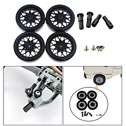 4x Pneus RC Pneus Et Essieu De Roue Avant Arrière Pour 1:10 WPL D12 Bricolage Accessoires Noir pas cher