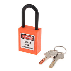 sécurité cadenas de verrouillage de sécurité à clé pvc acier inoxydable orange