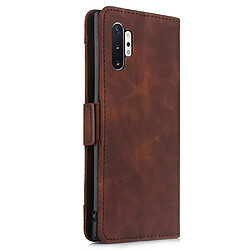 Avis Wewoo Housse Coque Étui en cuir de style portefeuille skin veau pour Samsung Galaxy Note10 + / Note10 + 5Gavec fente carte séparée brun