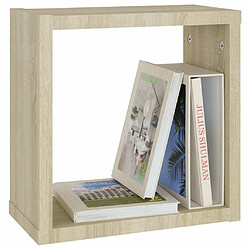 Acheter Maison Chic Lot de 2 Étagères cube murales,Etagère de rangement flottantes Chêne sonoma 30x15x30 cm -MN83417