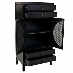 Avis Armoire Alexandra House Living Noir Rotin Bois d'épicéa Bois MDF 40 x 135 x 70 cm