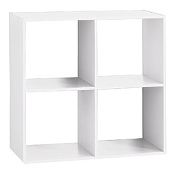 Atmosphera, Createur D'Interieur Etagère 4 Cases Mix - P. 32 cm x H. 67,5 cm - Blanc