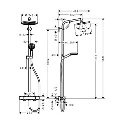 Acheter Colonne de douche 1 jet Hansgrohe Crometta S 240