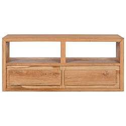 Acheter Helloshop26 Meuble télé buffet tv télévision design pratique 90 cm bois de teck massif 2502086