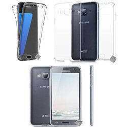 Htdmobiles Coque silicone gel fine 360 integrale Samsung Galaxy J5 (2016) + verre trempe - TRANSPARENT