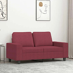 Maison Chic Canapé à 2 places,Sofa de Salon,Canapé droit Rouge bordeaux 120 cm Tissu -GKD873244