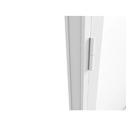 Vente-Unique Bloc porte réversible en aluminium et verre trempé - H204 x L73 cm - Blanc - LOXTON pas cher