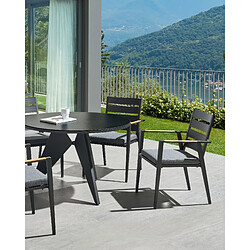 Beliani Chaise de jardin TAVIANO Métal Noir